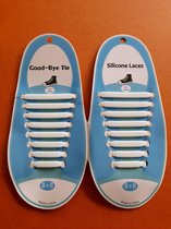 Volwassen elastische siliconen veters - WIT - schoenveters