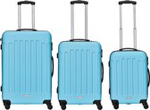GoodVibes - 3 delige kofferset hardcase - Lichtblauw