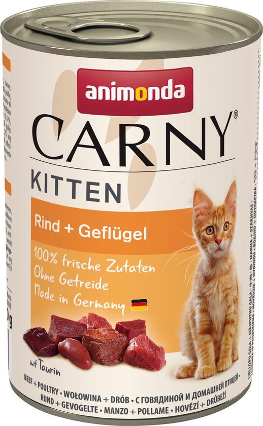Animonda Carny Kitten Rund + Gevogelte 6 x 400 g -Natvoer-kattenvoer-