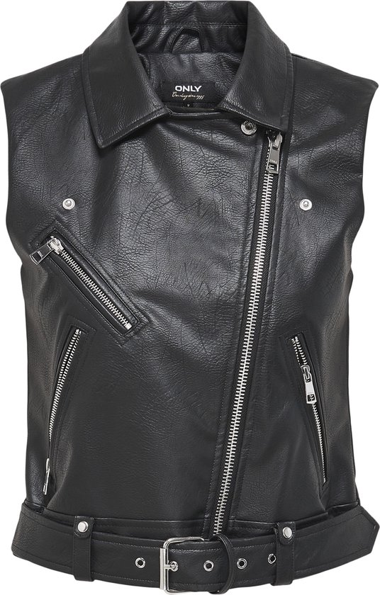 ONLY ONLVERA FAUX LEATHER WAISTCOAT OTW NOOS Dames Gilet - Maat S