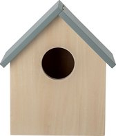 Bloomingville - Opbergbox met deksel - Vogelnest Sanja -  Grijs Hout - H 21 x B 18 cm