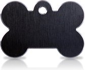 Hondenkeldertje - Dierenpenning | Hi-Line Bone - Large - Black | 39x26mm | tweezijdig graveren | inclusief verzendkosten