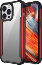 Iron Man-serie metalen pc + TPU-beschermhoes voor iPhone 13 Pro (rood)