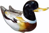 Sculptuur muranostijl van glas eend liggend 18cmL 11cmH