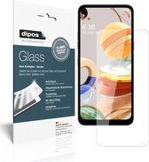 dipos I 2x Pantserfolie helder compatibel met LG Q61 Beschermfolie 9H screen-protector (expres kleiner dan het glas omdat het gebogen is)