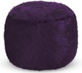 Drop & Sit Furry Poef - Donkerpaars - 65 x 65 cm - Voor Binnen