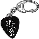 Plectrum sleutelhanger Keep Calm and Rock On