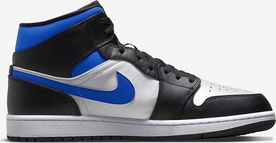 Nike Air Jordan 1 Mid, White/ Blue Racer-Noir, 554724 140, EUR 45