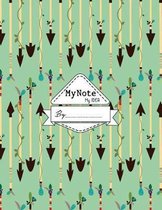Composition Notebook, 8.5 x 11, 110 pages: Arrow Green
