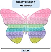 Fidget Toy | Pop it | XL / XXL Vlinder | Groot | Multicolour | Fidget Toys | Kinderspeelgoed