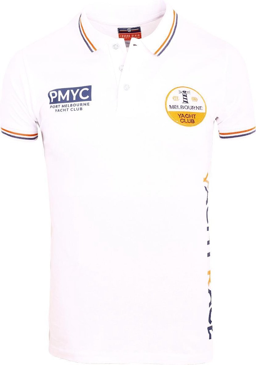 E-bound Polo Shirt Melbourne Yacht Race Wit 147899 - XL