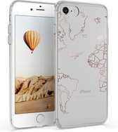 kwmobile telefoonhoesje voor Apple iPhone SE (2022) / SE (2020) / 8 / 7 - Hoesje voor smartphone - Travel Vliegtuig design