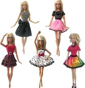 Dolldreams | 5x Jurkjes voor barbie - Set kleertjes barbie jurken