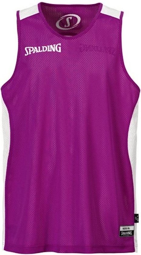 Spalding - Essential - Reversible Basketbal Shirt - Purple wit - Maat M