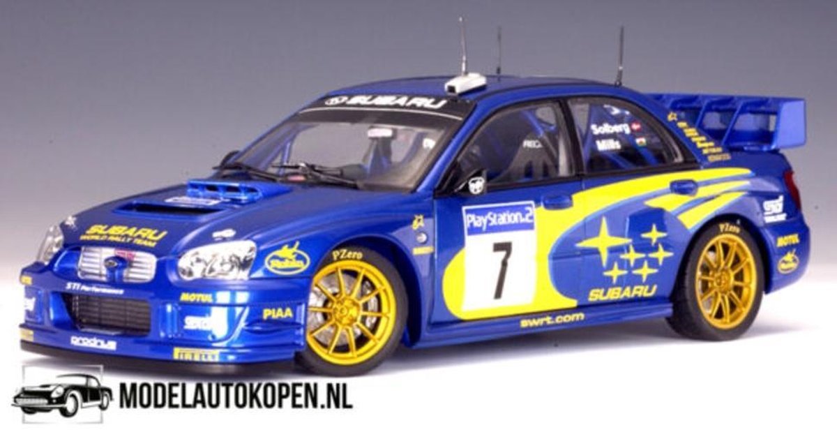 自動車 SUBARU New Age Impreza WRC 1/18 Subaru New Age Impreza WRC Racing Devision (Blauw) (25cm) +