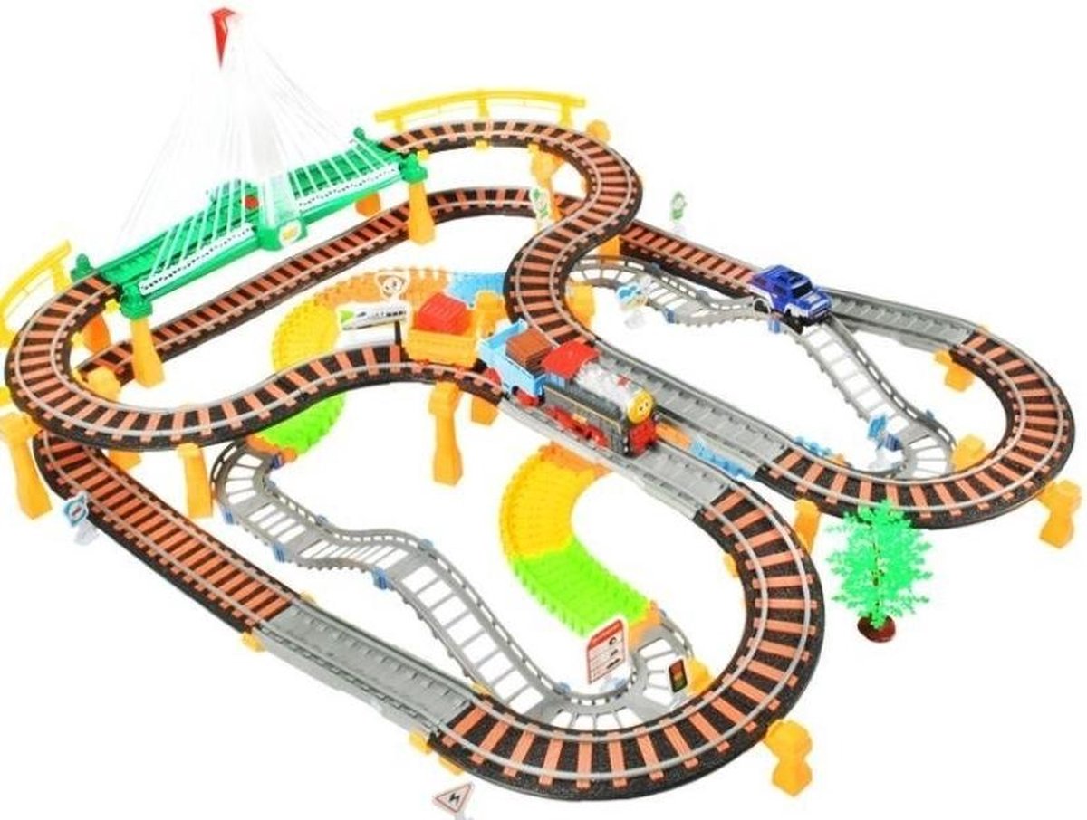 Ariko XXL Train Track Set - Train électrique avec locomotive - Circuit de  course -... | bol
