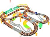 Ariko XXL Train Track Set - Train électrique avec locomotive - Circuit de course - Train jouet - Train de chemin de fer électrique - 192 pièces - Batteries incluses