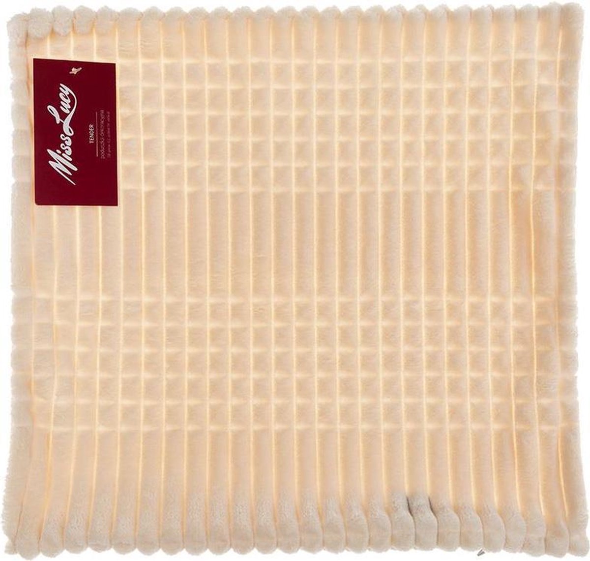 Miss Lucy - Tender - Kussenhoes – Kussensloop – Sierkussen – Sierkussenhoes – 40 x 40 cm - Beige