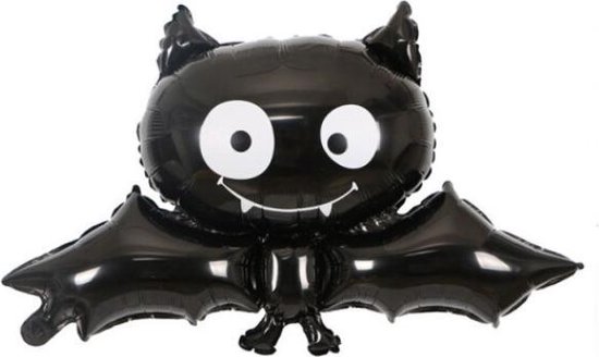 Vleermuis Ballon - XL - 64x88cm - Ballonnen - Halloween - Thema feest - Verjaardag - Helium ballon - Horror - Folie ballon - Leeg - Halloween Versiering - Halloween accessoires - Halloween decoratie