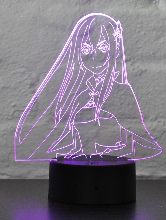 DawnLights - Emilia Design - Re:Zero - 3D Lamp - Led Licht - Anime