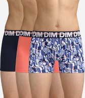 DIM Ecodim Mode - Onderbroeken Jongens - Boxershort - 3 Stuks - Maat 12 jaar - Zwart/Oranje/Blauw