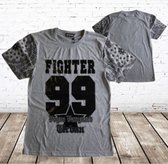 Jongens T-shirt Fighter grijs 158/164 -s&C-158/164-t-shirts jongens