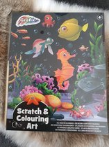 Scratch & colouring art, onder water wereld, 2 x 12 blz