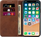 Bookcase Apple iPhone 11 | Hoogwaardig PU Leren Hoesje | Luxe Uitstraling | Telefoonhoesje | Portemonnee | Bruin