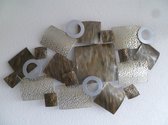 3D Wanddecoratie metaal - Muurdecoratie - Abstract - Metalen kunstwerk - Wandobject - Modern interieur