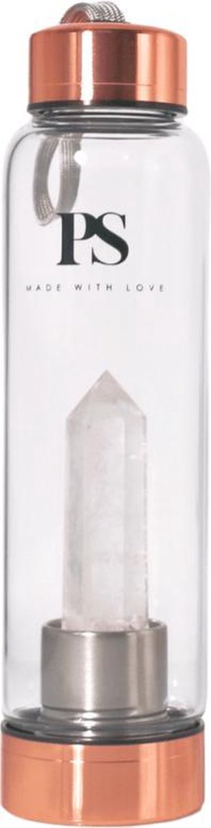 Positivity Shop™ - Waterfles met Edelsteen - Bergkristal - 500 ml - Helderheid - Energie