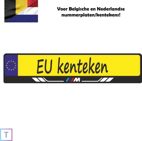 Porte / support plaque immatriculation belge plastique avec ou