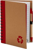 Pincello Notitieboek 18 X 14 Cm Karton Rood/bruin 2-delig