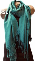 Sjaal lang effen kleur groen 185/75cm