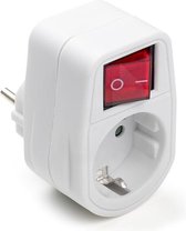 Schuko stekker - Q-link (Randaarde, Schakelaar, 16 A, Wit)