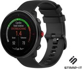 Siliconen Smartwatch bandje - Geschikt voor  Polar Vantage M / M2 siliconen bandje - zwart - Strap-it Horlogeband / Polsband / Armband