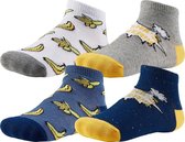 866 4 pack SNEAKERSOCKS bananas grey - navy 35/38