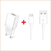 Lader USB | Thuislader | Oplader met Micro USB kabel | geschikt voor Samsung / S3 / S4 / S5 (Mini en Active), S6 (Edge), S7 (Edge), J1, J2, J3, J5, J7, Note, A3, A5 (2015 en 2016) - Met Micro