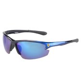 IZZLE Zonnebril Heren 3241 - UV400 bescherming - Blauw met zwart montuur/Gekleurd glas