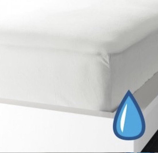 Waterdicht matrasbeschermer Hoeslaken-Rond Elastiek-voor matras-180x200 wit
