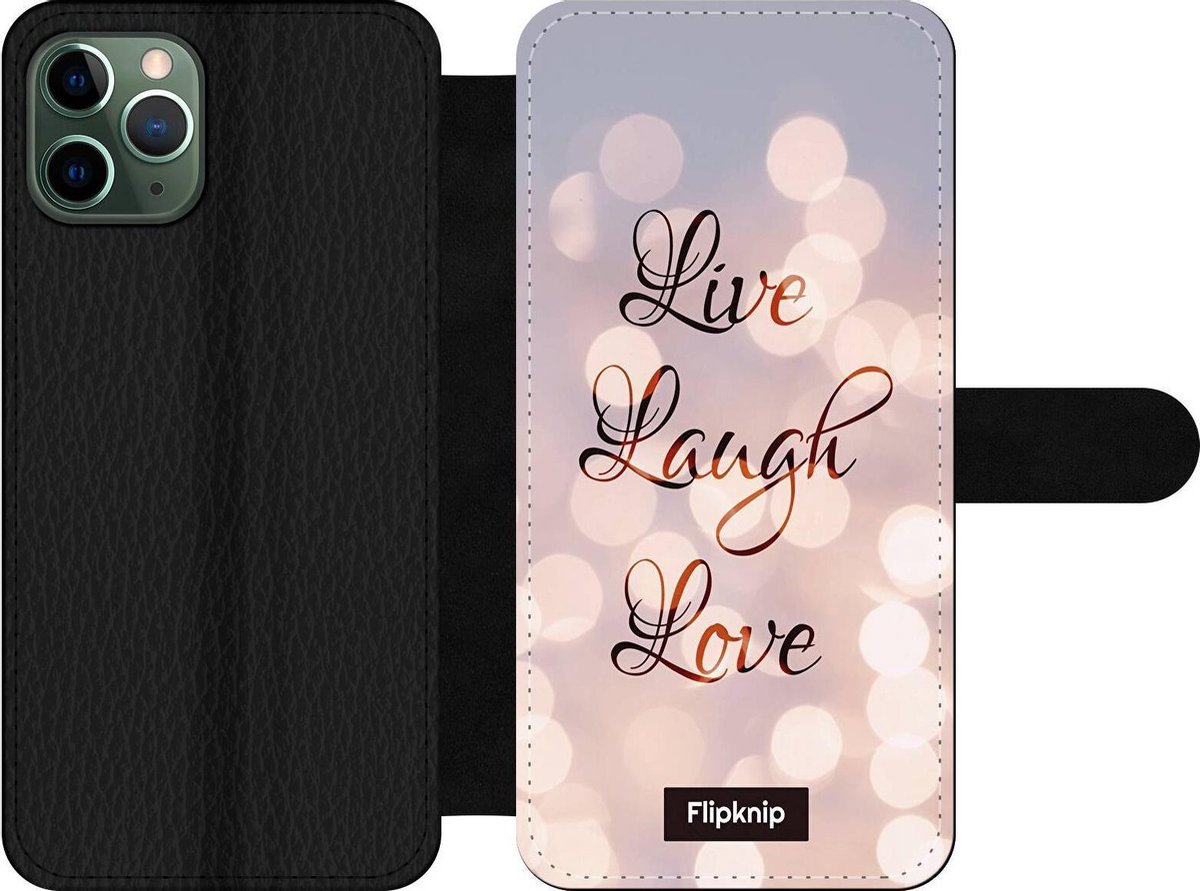 Wallet case - geschikt voor iPhone 11 Pro - Live Laugh Love