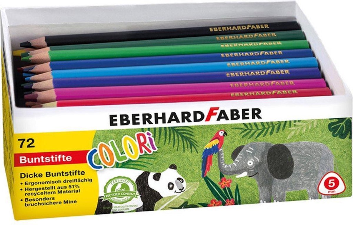 Eberhard Faber kleurpotloden - Jumbo - driekantig - 72 stuks - EF-511471