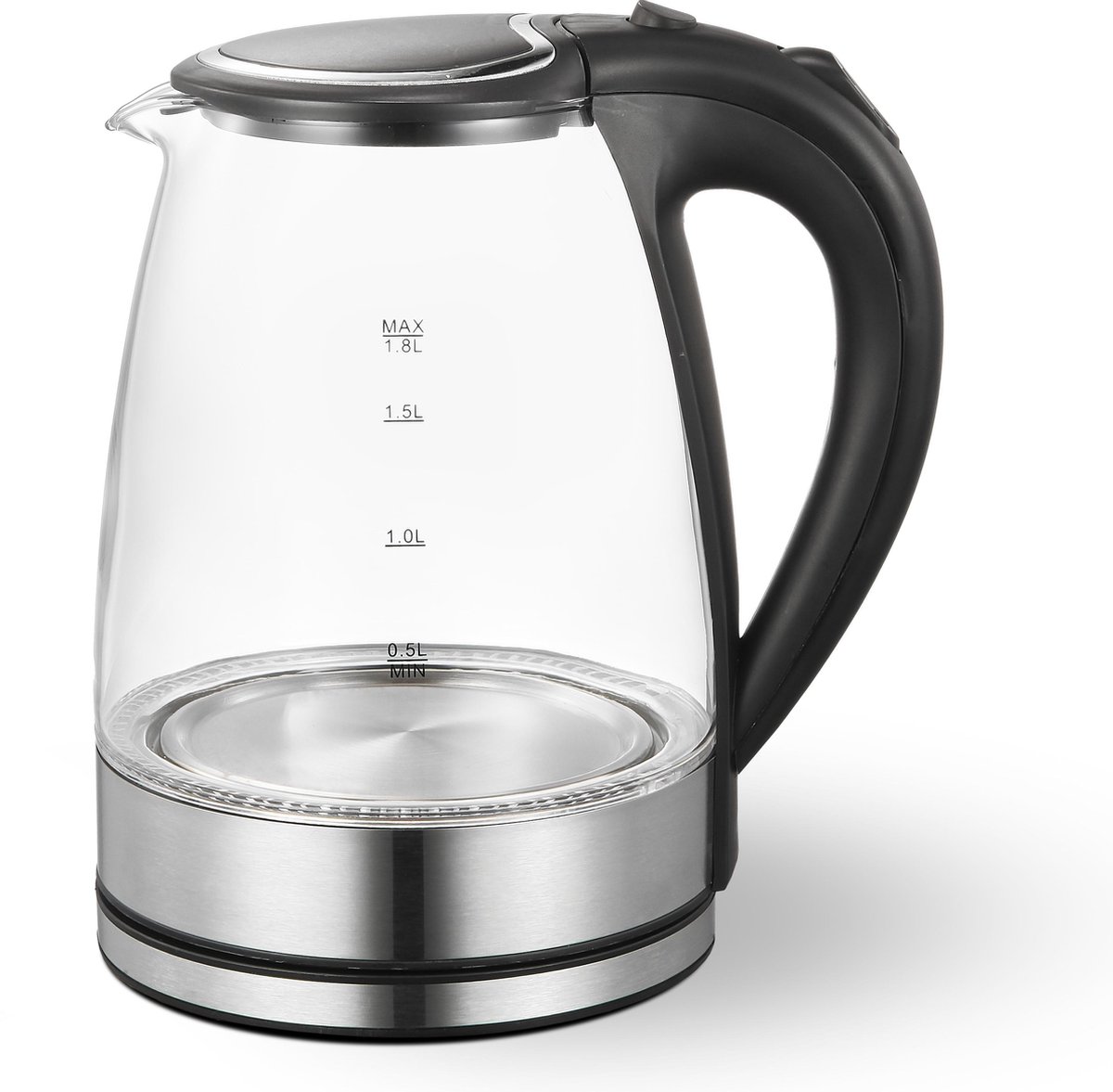 Seeger Glazen Waterkoker - Glas - Elektrisch - 1,8 Liter - BPA-vrij - met LED - RVS - DSWK30AT