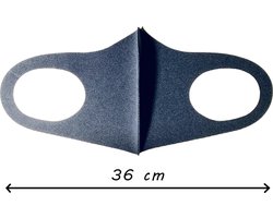 Mondkapje blauw - duurzaam neopreen stof - unisex mondmasker - niet medisch - wasbaar en herbruikbaar