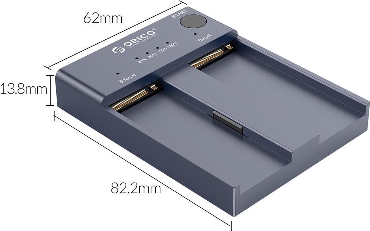 Enceinte De Clonage M.2 NVMe – Boîtier Externe Gris – Clonage Hors Ligne – NEUF