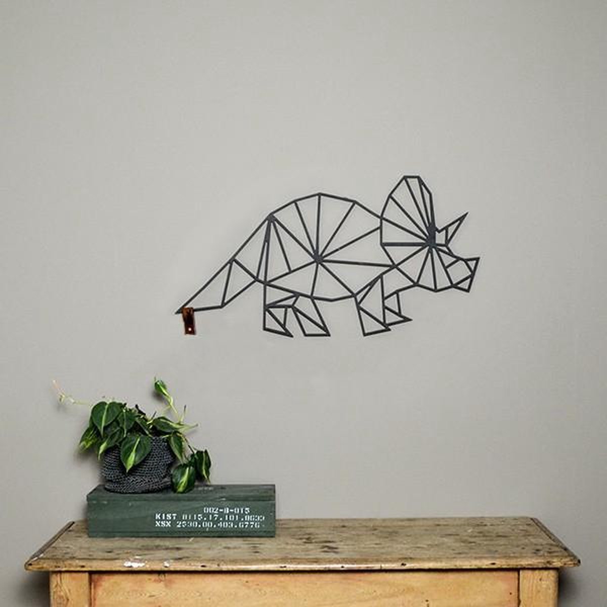 FBRK. Geometrische Triceratops L - Wood
