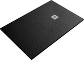 Composiet douchebak Slim Eco 100x110 cm leisteen zwart