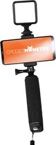 GadgetMonster GDM-1021 - Vlogging Stick - Vlogging standaard met LED lamp - Selfie stick met LED