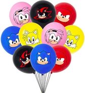 ProductGoods - 10x Sonic Ballonnen Verjaardag -Verjaardag Kinderen - Ballonnen - Ballonnen Verjaardag - Sonic - Kinderfeestje