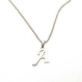 Ketting alfabet A - Zilver