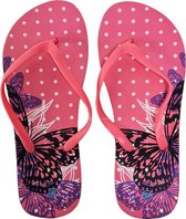 Sorprese vlinder – slippers – roze – maat 37 – slippers dames – teenslippers - badslippers